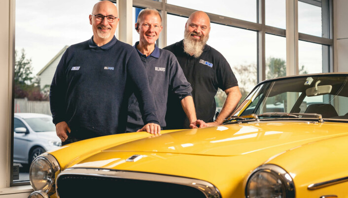 Frank Johnny, Geir og Jan Ove har jobbet med Volvo i over 100 år