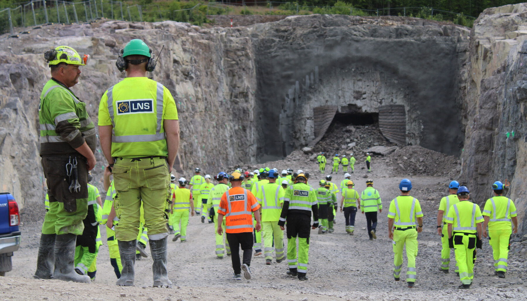 Fra tunnelgjennomslag på et annet LNS-prosjekt. Fra tunnelgjennomslag på et annet LNS-prosjekt.