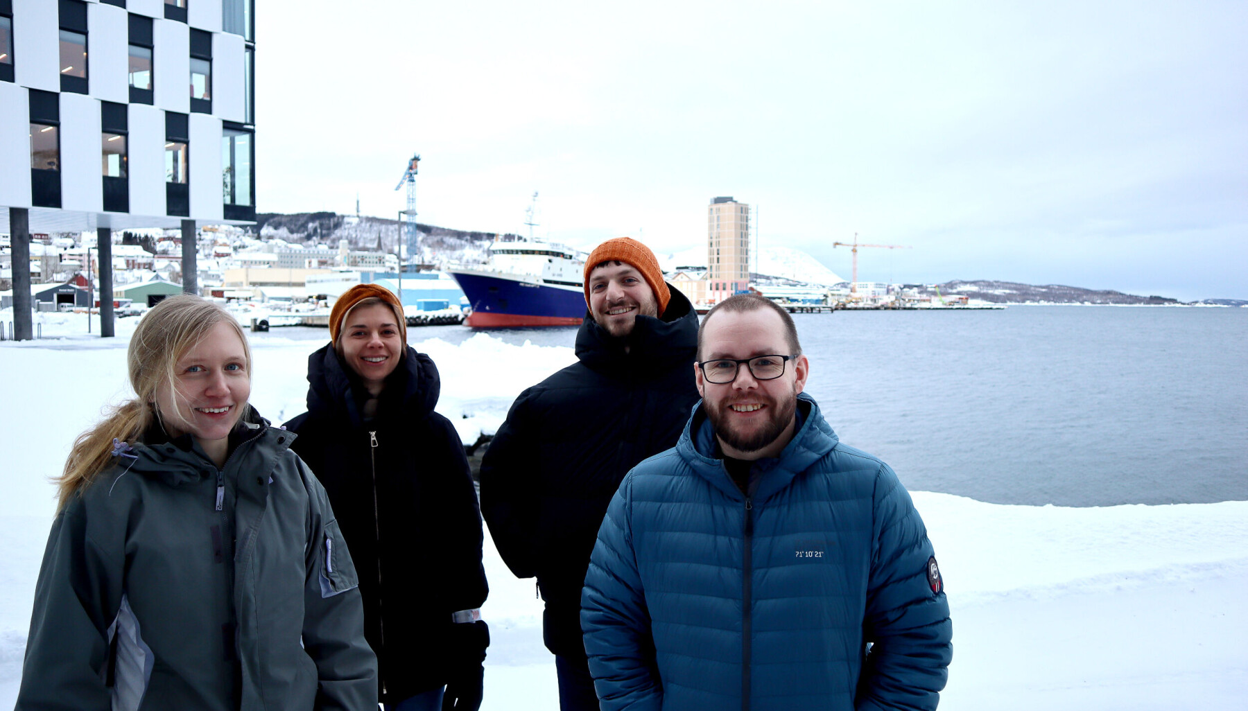 Harstad tiltrekker seg mange unge med høy kompetanse – som denne gjengen: Ivy Becker, Isabel Edmundson, Romain Ricchi og Kristian Haraldsvik Liland. Harstad tiltrekker seg mange unge med høy kompetanse – som denne gjengen: Ivy Becker, Isabel Edmundson, Romain Ricchi og Kristian Haraldsvik Liland.