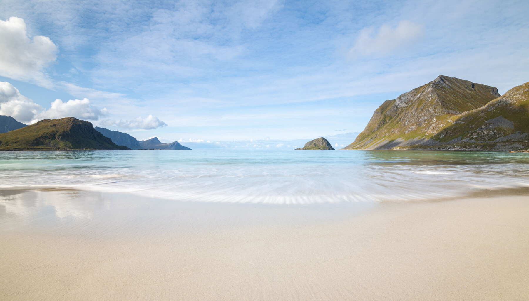 Panorama,Of,Scenic,Haukland,Beach,On,Lofoten,Islands,In,Norway Panorama,Of,Scenic,Haukland,Beach,On,Lofoten,Islands,In,Norway