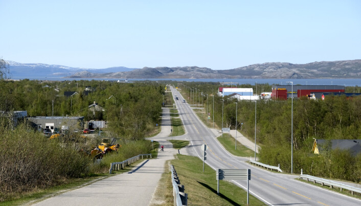 Hovedveien gjennom Lakselv. Hovedveien gjennom Lakselv.