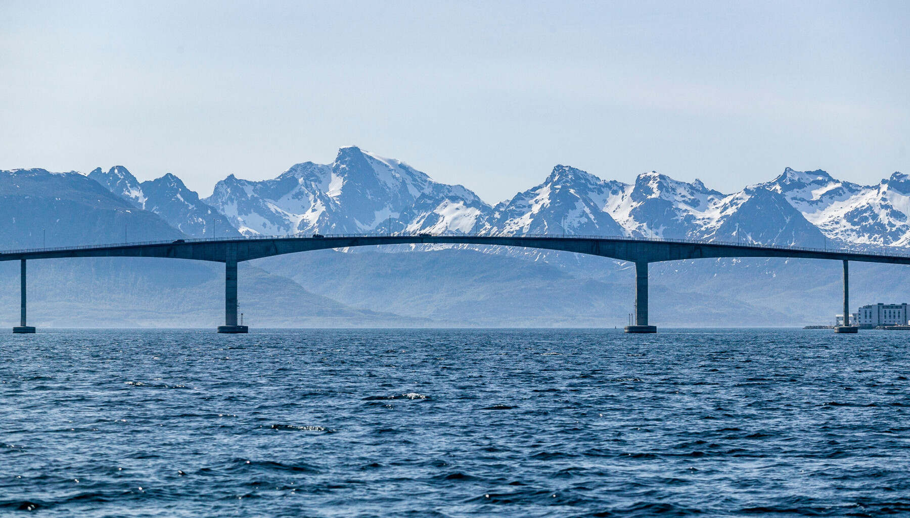 Sortland,Bridge,,Northern,Norway,,Vesteralen,Mountain,Chain,In,The,Background Sortland,Bridge,,Northern,Norway,,Vesteralen,Mountain,Chain,In,The,Background