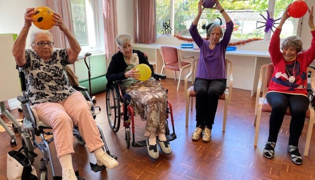 På avdelingene er det fokus på fysisk aktivitet som en del av rehabiliteringen På avdelingene er det fokus på fysisk aktivitet som en del av rehabiliteringen