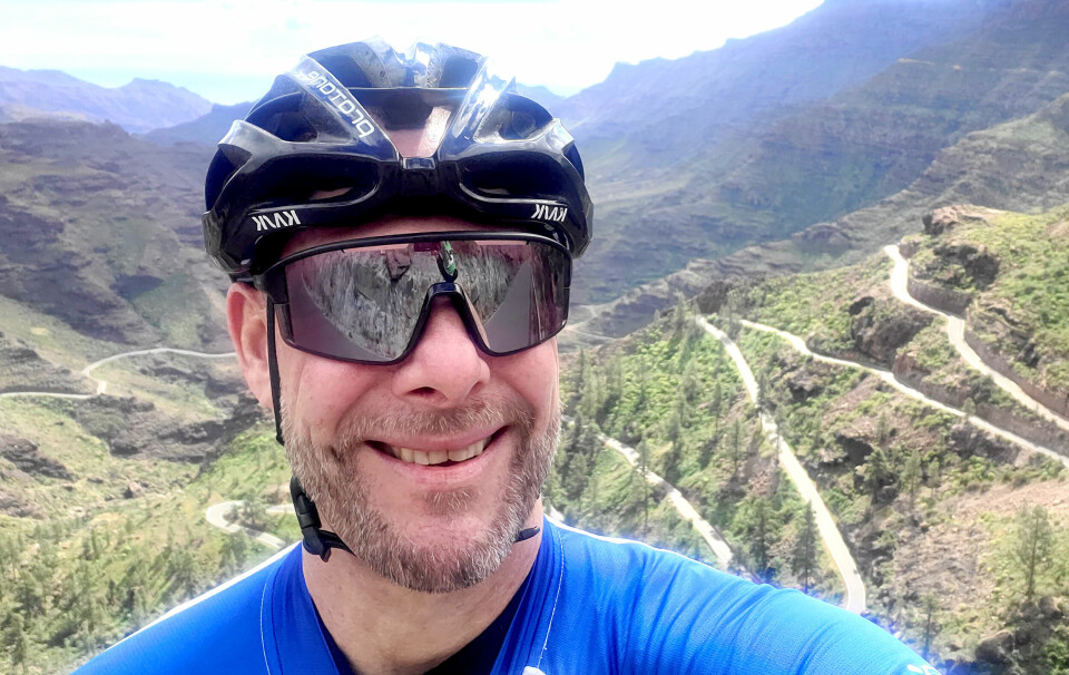 Bjørn Tore Woll er glad i å sykle bratte bakker. Her fra aktiv ferie på sydligere strøk.