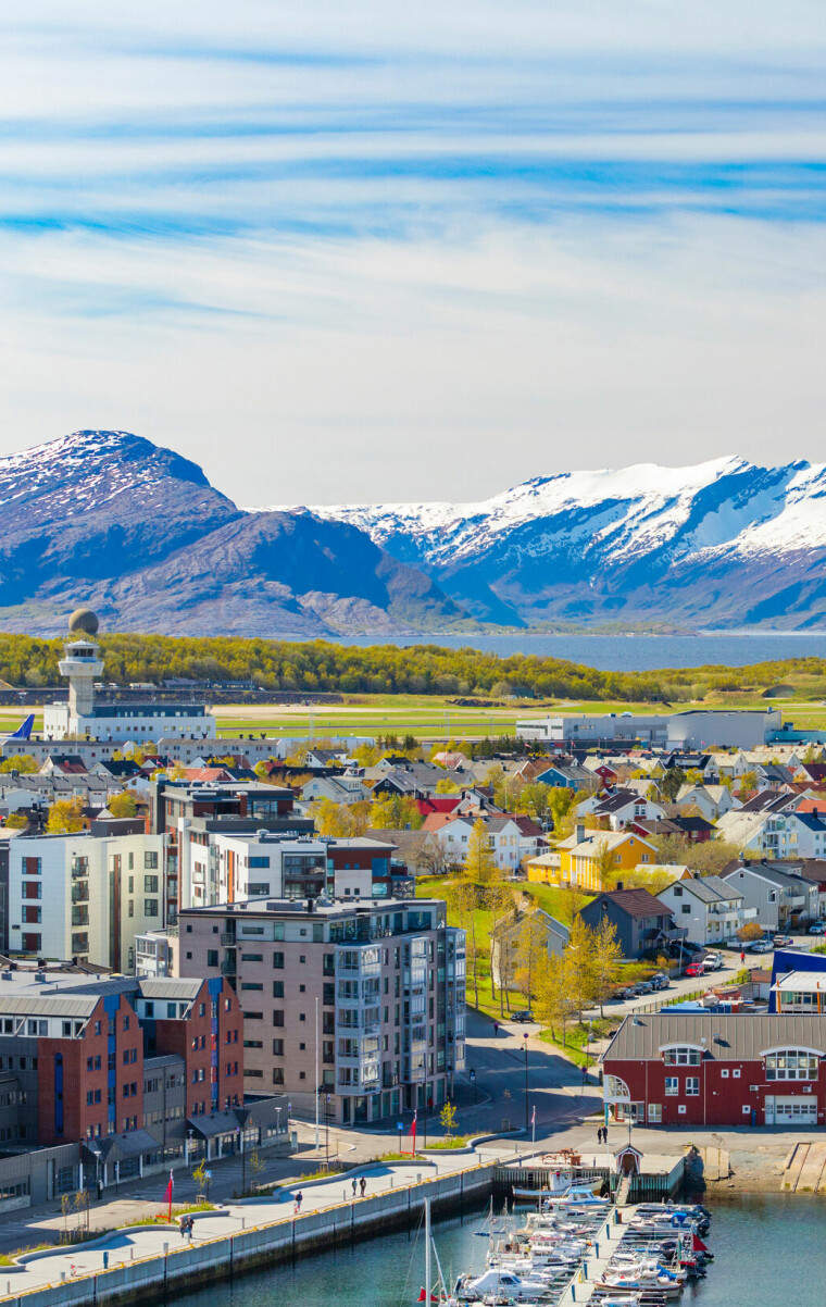 Panorama of Norwegian City Bodo - Norway.