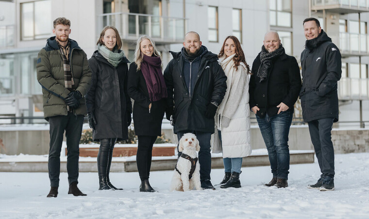 Heia Nord-Norge, fra venstre: Markus Helgesen, Elisabeth Aspevoll, Marit Nylund, Gard Michalsen, Madeleine Moe, Espen Bless Stenberg og Kjartan Ridderseth.