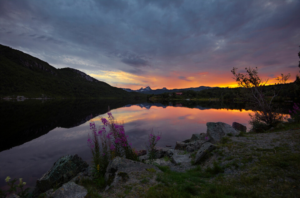 A,Sunset,Scene,From,Ldingen,In,Northern,Norway